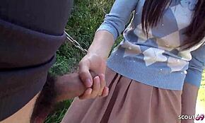 petite asian step-daughter with floppy tits lures step-dad to rough outdoor creampie