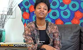 Ebony Model Gags Deep