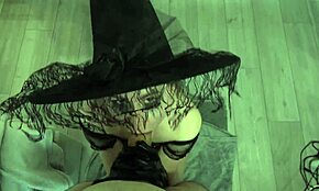 Mysterious Witch Collects Ingredients for Her Halloween Potion