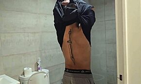 Friend Demands Facial Cumshot During Rough Bathroom Fucking!