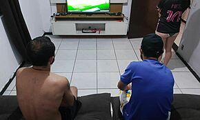 ugh, my husband lost bet, had to hook up with his friend in front of him