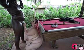 Latina BBW Rose D Kush Sucks and Fucks by Cabanna. She Gags Hard on Every Thrust!