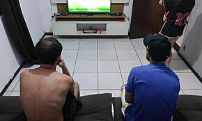 ugh, my husband lost bet, had to hook up with his friend in front of him