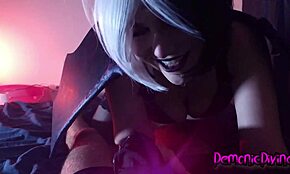 sexy succubus babe haunts halloween night