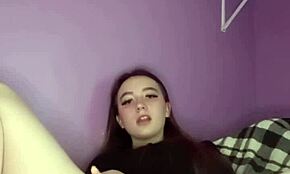 i'm just a young teen 18+ rubbing my puffy pussy after pulling panties aside for used panty bank