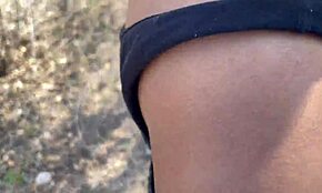 Indian beauty gets fucked by huge dick alone in jungle