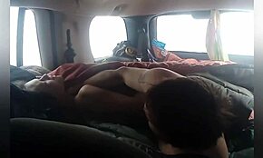 Public car sex with flashing and spanking