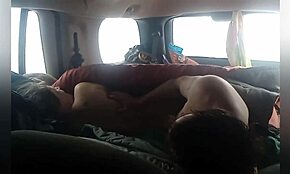 Public car sex with flashing and spanking