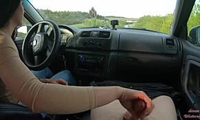 Public Road Car Handjob With Teen Next Door In Forest!