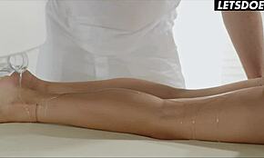 Erotic massage turns anal for teen Liya Silver 😍