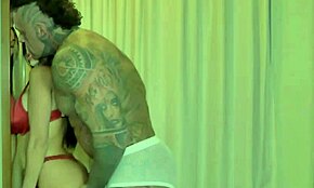 Busty Brunette Licks Ass Of Horny Tattooed Boy!