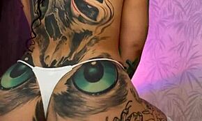 croatian babe with split tongue and curly hair explores homemade fetish