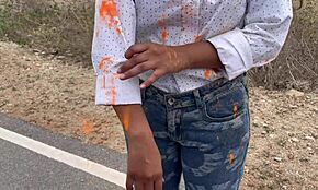 the cuckold licked my juicy pussy clean