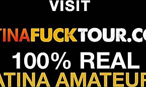 Hey, That Big Cock Gringo Stretches Natural Colombian Teen's Tight Pussy Wide!