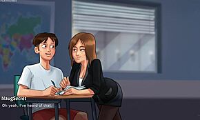 Stepsis Caught Masturbating With Huge Dildo In Summertime Saga