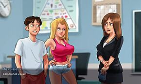 Stepsis Caught Masturbating With Huge Dildo In Summertime Saga