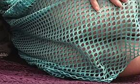 Housemaid sensually masturbates pussy and anal after cleaning