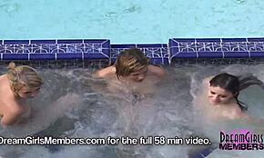 Girls playing naked at our spring break party house