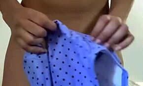 Tiny Barely Legal Teen Stuffs Cute Panties In Tight Pink Hole.