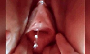 Huge cunt intensely stretched by fingers and hands