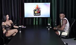 Will Mastro in sheer red lingerie