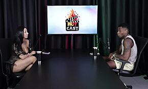 Will Mastro in sheer red lingerie