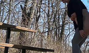 caught in public park passion