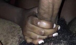 Young Black Teen Deepthroats Sloppy Head.