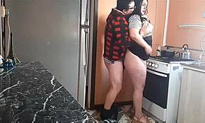 Stepdad Fucks Horny Stepdaughter In Kitchen