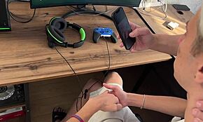 I deprived that cute boy with huge dick of his virginity, and his stepfather made me squirt all over