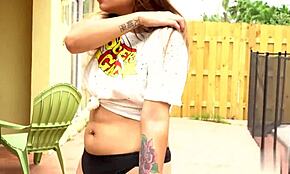 Mexican Slut Takes Sloppy Big Black Cock