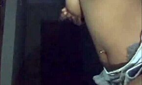 The next door ebony milf flashed her saggy tits in shorts