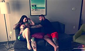 Amateur step sister screams in orgasm during rough missionary fucking.