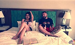 Amateur step sister screams in orgasm during rough missionary fucking.