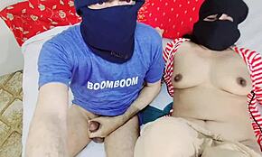 Indian amateur muslim wife and husband share intimate bedroom moments with clear hindi dialogue