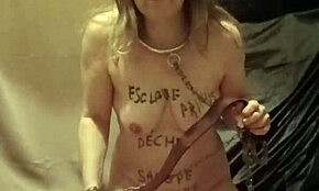 Slave Receives Belt Strikes For Indoctrination In Bondage