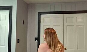 Wife teases with seductive strip to music