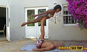 African Student Gets Virgin Pussy Stretched By Big White Cock!