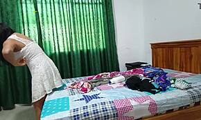 Pretty milf changes clothes, reveals white big ass naked