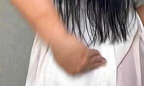 Oiled up titfuck with big slutty tits and messy cumshot!