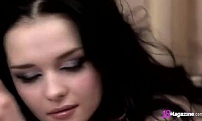 Steamy brunette Katie Fey flaunts teen juggs