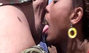 Intense african safari threesome orgy with monster cocks