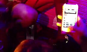 Amateur Girl Sits On Ciroc Bottle While Eating Out Girl On Stage