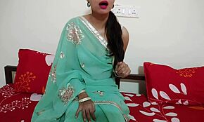 an indian stepmom seduces her stepson with big cock while studying. clear hindi audio included.