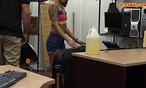 asian babe spied on by pawn keeper