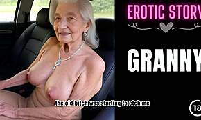 Jeg kan ikke tro det, den gamle bedstemor gav mig en vild blowjob på vejen del 1