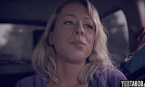 Cute Blonde Teen Hitchhiker Bent Over for Rough Outdoor Doggystyle Blowjob