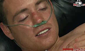 Busty blonde receives facial cumshot post-sex