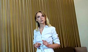 German Scout! Cute Teen Candy Seduced for Public Fuck at Fake Job