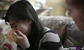 Asian teen fucked doggystyle hard